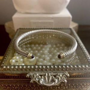 David Yurman 5mm amethyst bracelet w/ gold accent